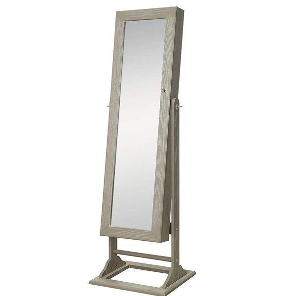 Red Barrel Studio Kew Gardens Free Standing Jewelry Armoire With Mirror Reviews Wayfair