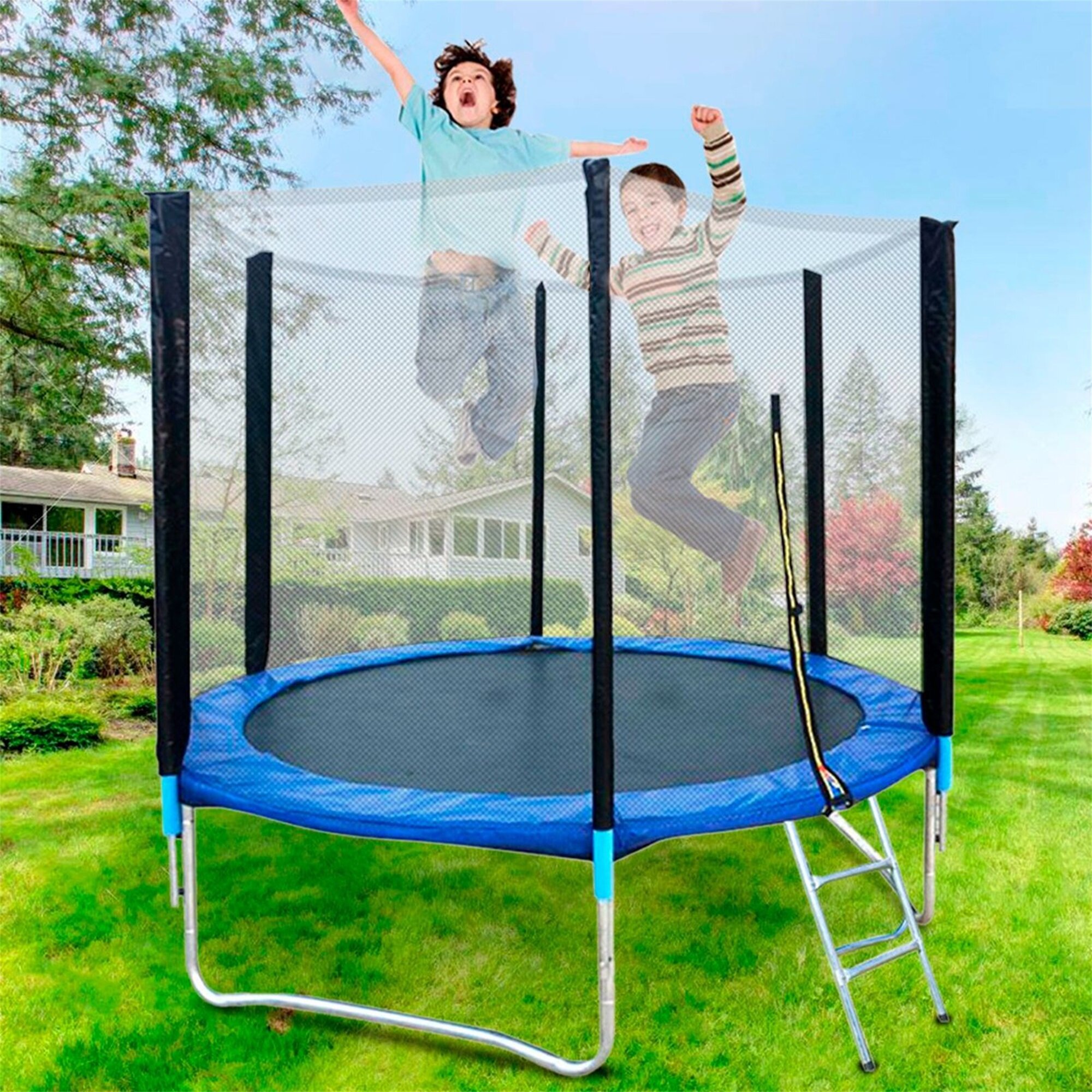 Details about   12 FT Trampoline With Enclosure Net Jumping Mat And Spring Cover Padding 
