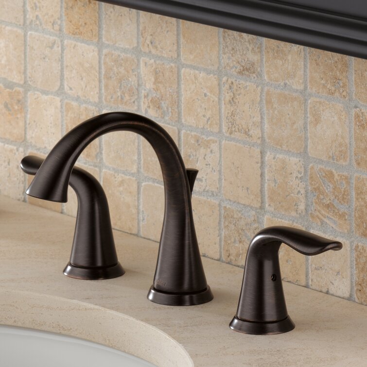 Delta Lahara 8" Widespread 2-Handle Bathroom Faucet w/Drain Champagne Bronze 