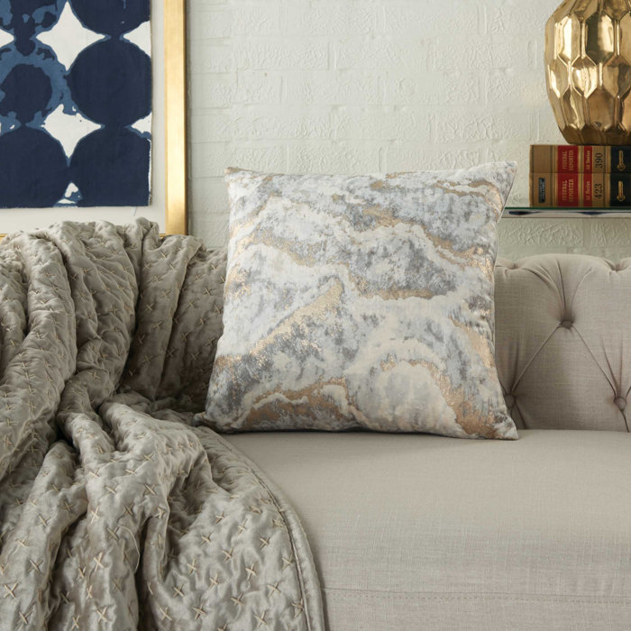 Inspire Me Home Decor Metallic Marble Throw Pillow Inspire Me Home Decor Metallic Marble Throw Pillow