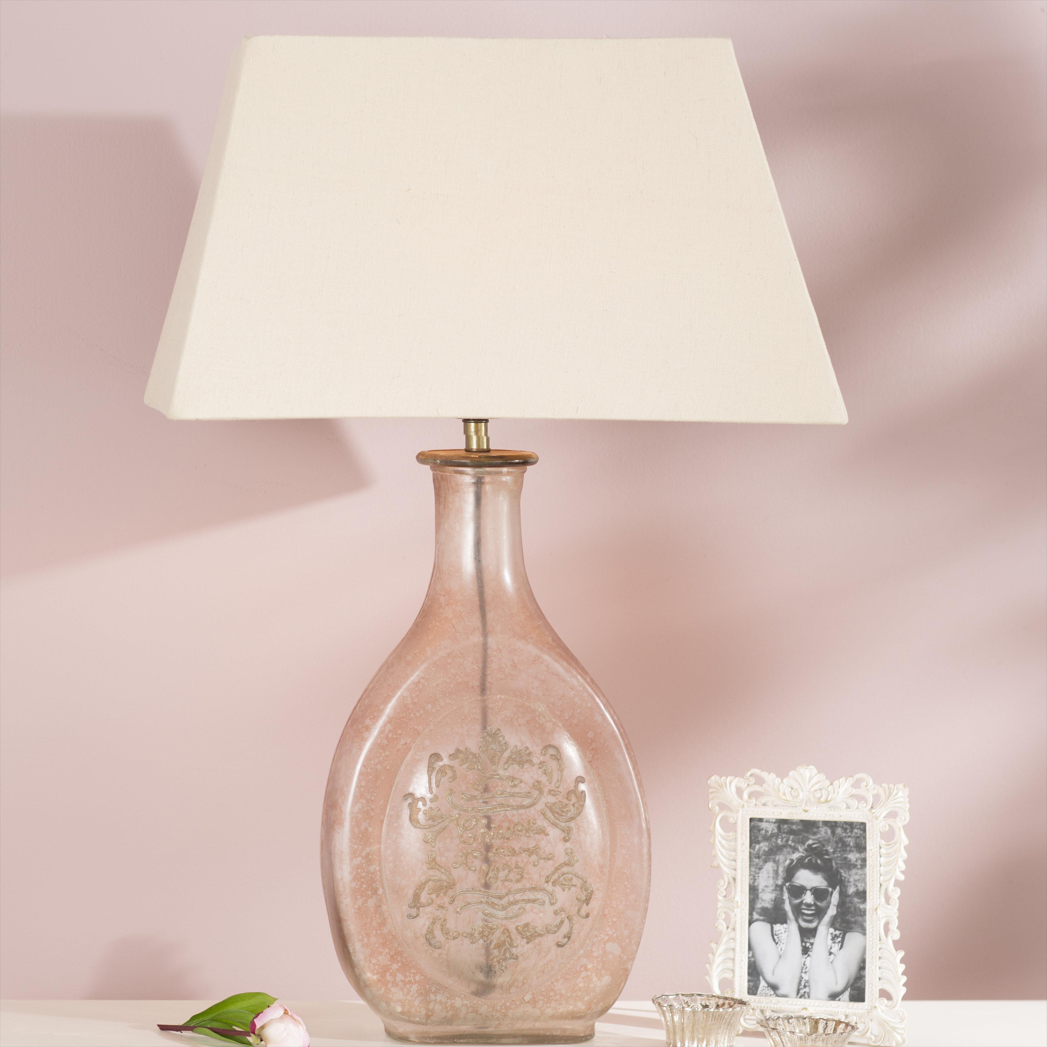 peach table lamp