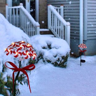 Tall Solar Powered Lighted Christmas Candy Cane Yard Wind Spinner 4 Ft 