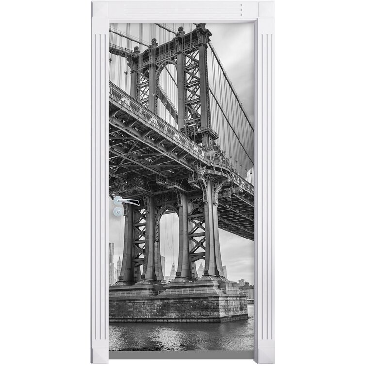 Türaufkleber 200x90cm Türtapete Türsticker Manhattan Bridge New York 