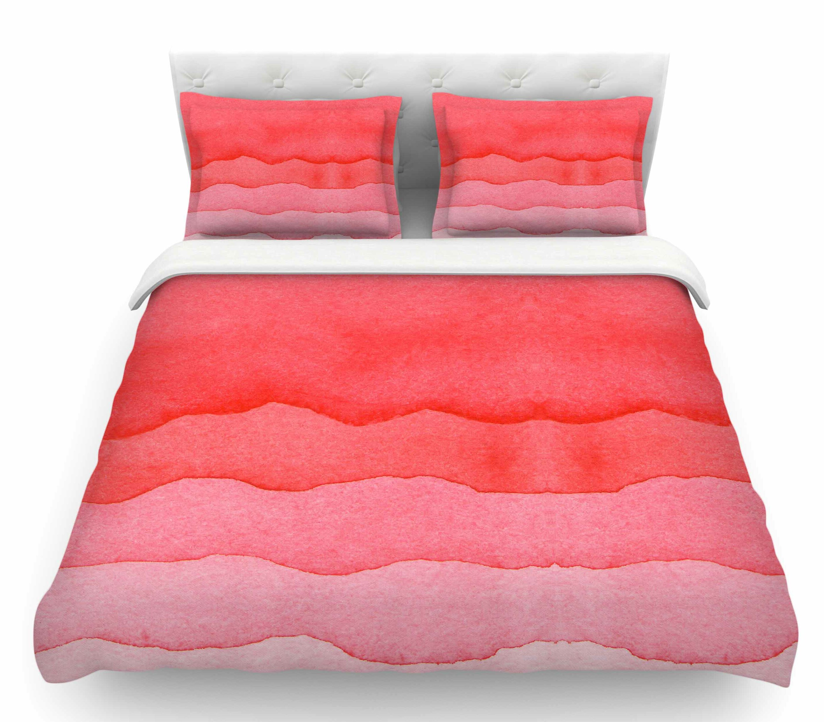 East Urban Home Ombre Cherries Abstract Featherweight Duvet Cover