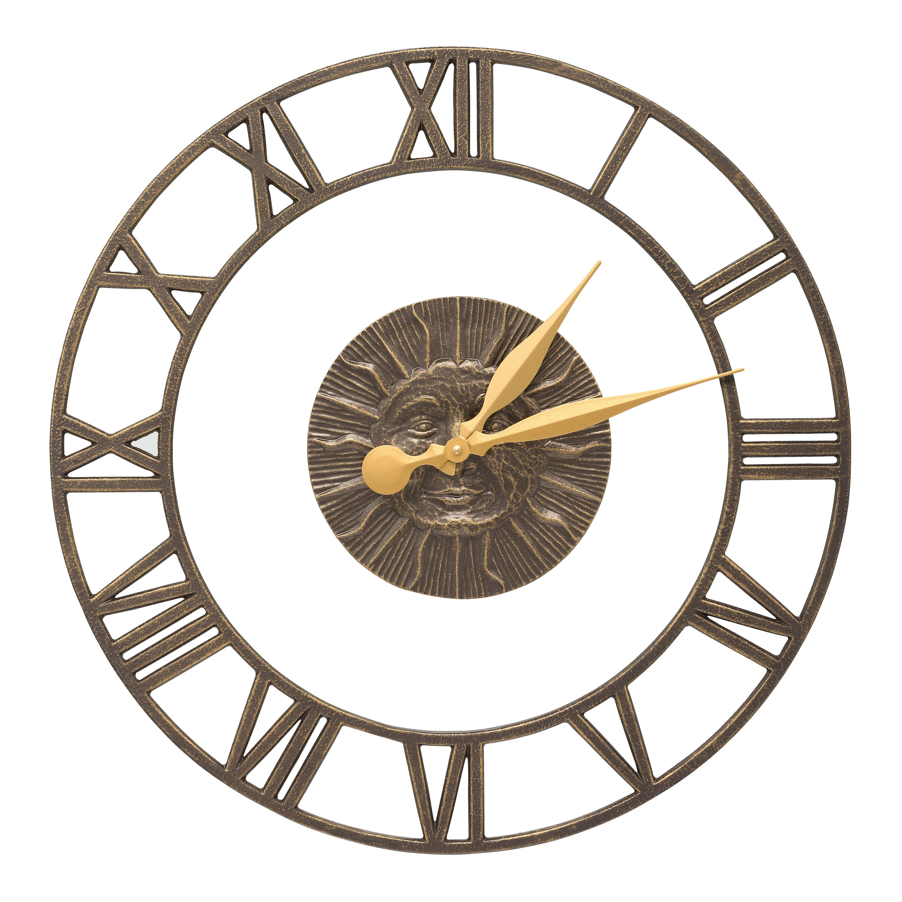 21 Sunface Floating Ring Indoor Outdoor Wall Clock 21 Sunface Floating Ring Indoor Outdoor Wall Clock