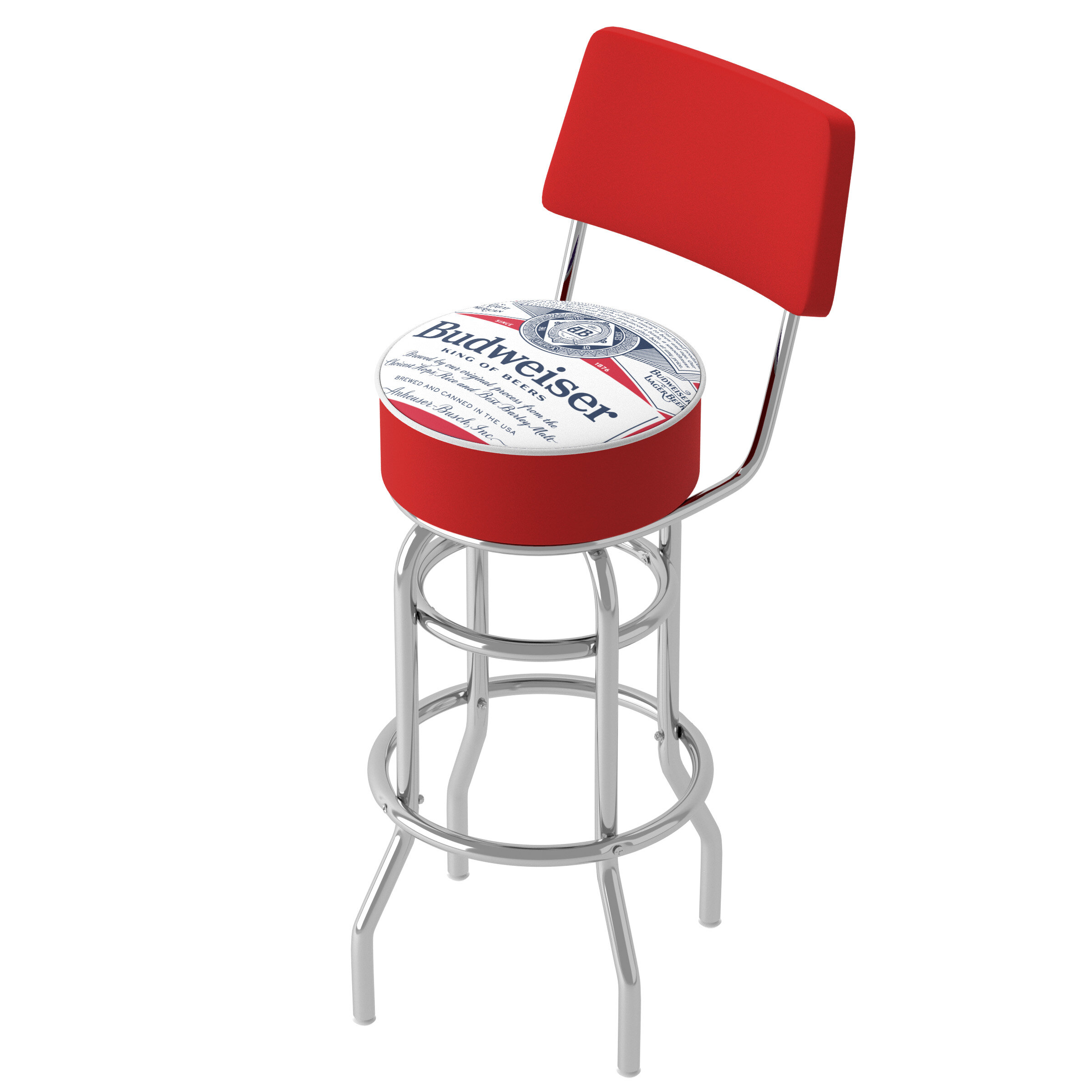 Trademark Global Budweiser 31 Swivel Bar Stool Reviews Wayfair