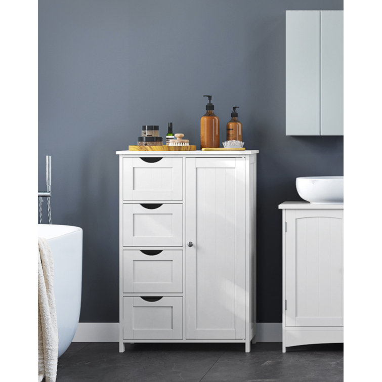 Beachcrest Home Manhattan Freestanding Bathroom Cabinet & Reviews | Wayfair