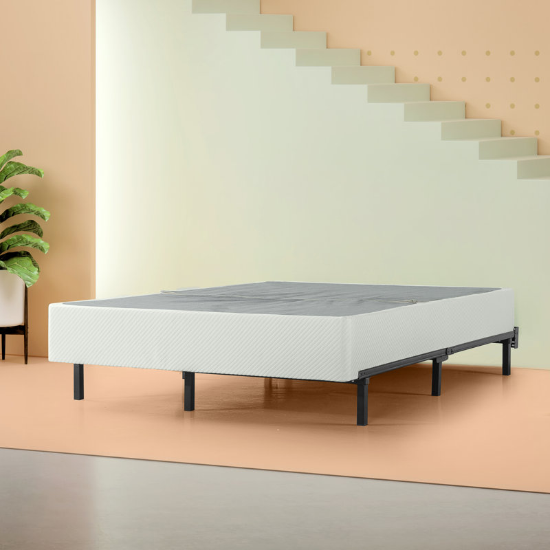 Alwyn Home Paul Low Profile 9 Split Folding Metal Box Spring Reviews Wayfair Ikea twin box spring sultan aram made of solid wood and upholstered, perfect condition.