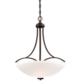 Go to store & view more images Mildred 3-Light Vintage Bronze Bowl Pendant by Andover Mills