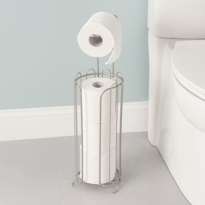 Brushed Nickel Umbra Teardrop Free Standing Toilet Paper Holder Brushed Nickel Umbra Teardrop Free