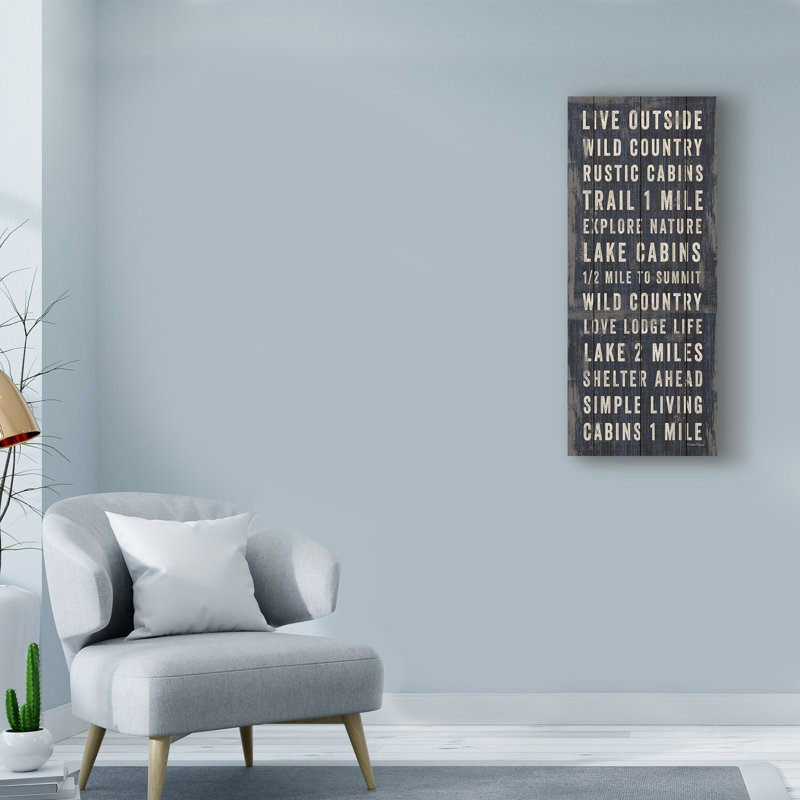 Winston Porter Simple Living Blue Panel I Acrylic Painting Print