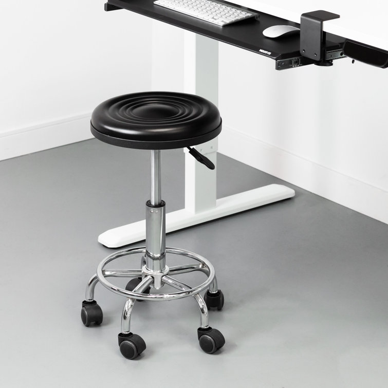 Inbox Zero Height Adjustable Lab Stool with Wheels Wayfair