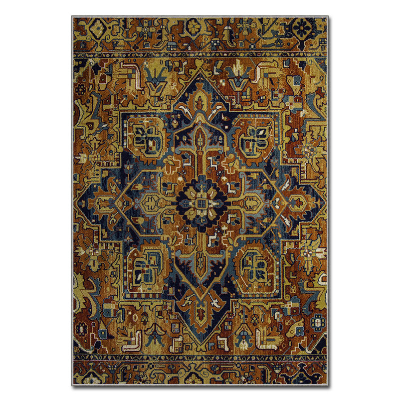 Rectangle Estrella Moroccan Machine Made Power Loom Polyester Area Rug in Brown Rug Size: Rectangle 5'11" x 9'2"