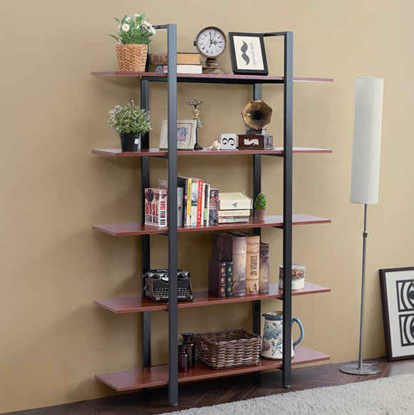 Melia Vintage Industrial Style 5 Tier Etagere Bookcase Reviews Birch Lane
