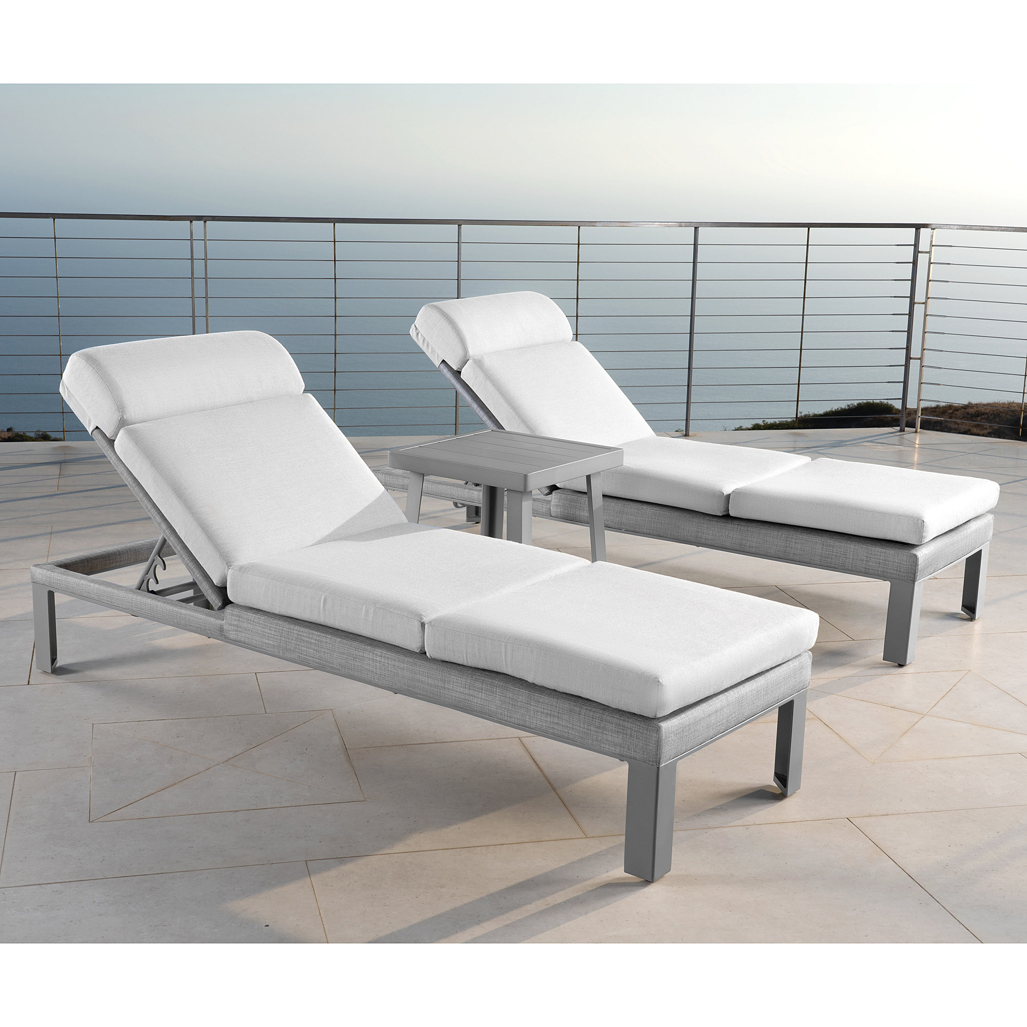 Latitude Run Shiey Sun Lounger Set With Cushions Wayfair