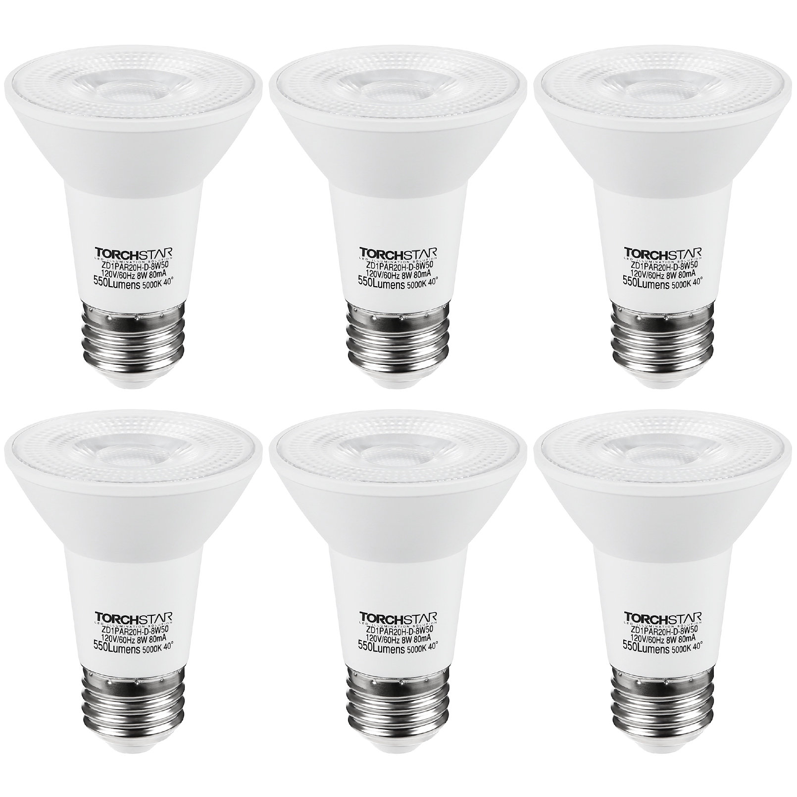 Spotlight 6 Pack 2700K Warm White Flood Light Bulbs for Living Room Kitchen Pantry Hotels Showroom E26 Base 60W Equivalent PAR20 LED Bulbs Indoor/Outdoor Dimmable Light Bulb UL Listed 7 Watt Spotlight 6 Pack 2700K Warm White Flood Light Bulbs for Living Room Kitchen Pantry Hotels Showroom E26 Base 60W Equivalent PAR20 LED Bulbs Indoor/Outdoor Dimmable Light Bulb UL Listed 7 Watt