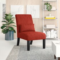 ASDI 34-1/4''H Comtemporary Modern Designed Lether ACCENT CHAIR In RED Finish