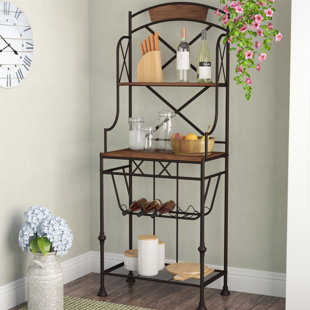Go to store & view more images Gracie Oaks Callimont Wrought Iron Baker's Rack
