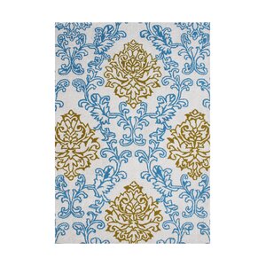 Paulina Hand-Tufted Blue/Gold Area Rug