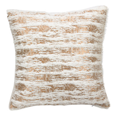 Mercer41 Talon Textured Faux Fur With Brushed Metallic Foil Print