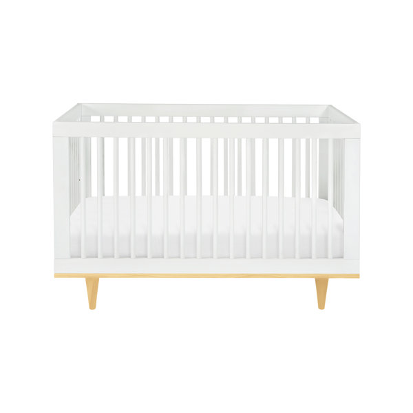 white modern crib
