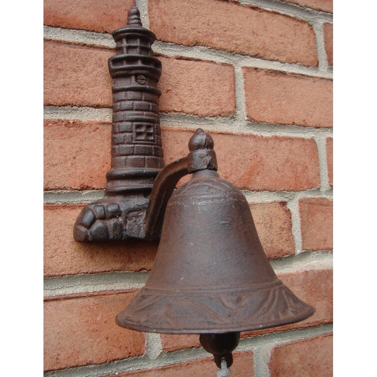 Montague Metal Products Cast Bell with Black Cape Cod Lighthouse 