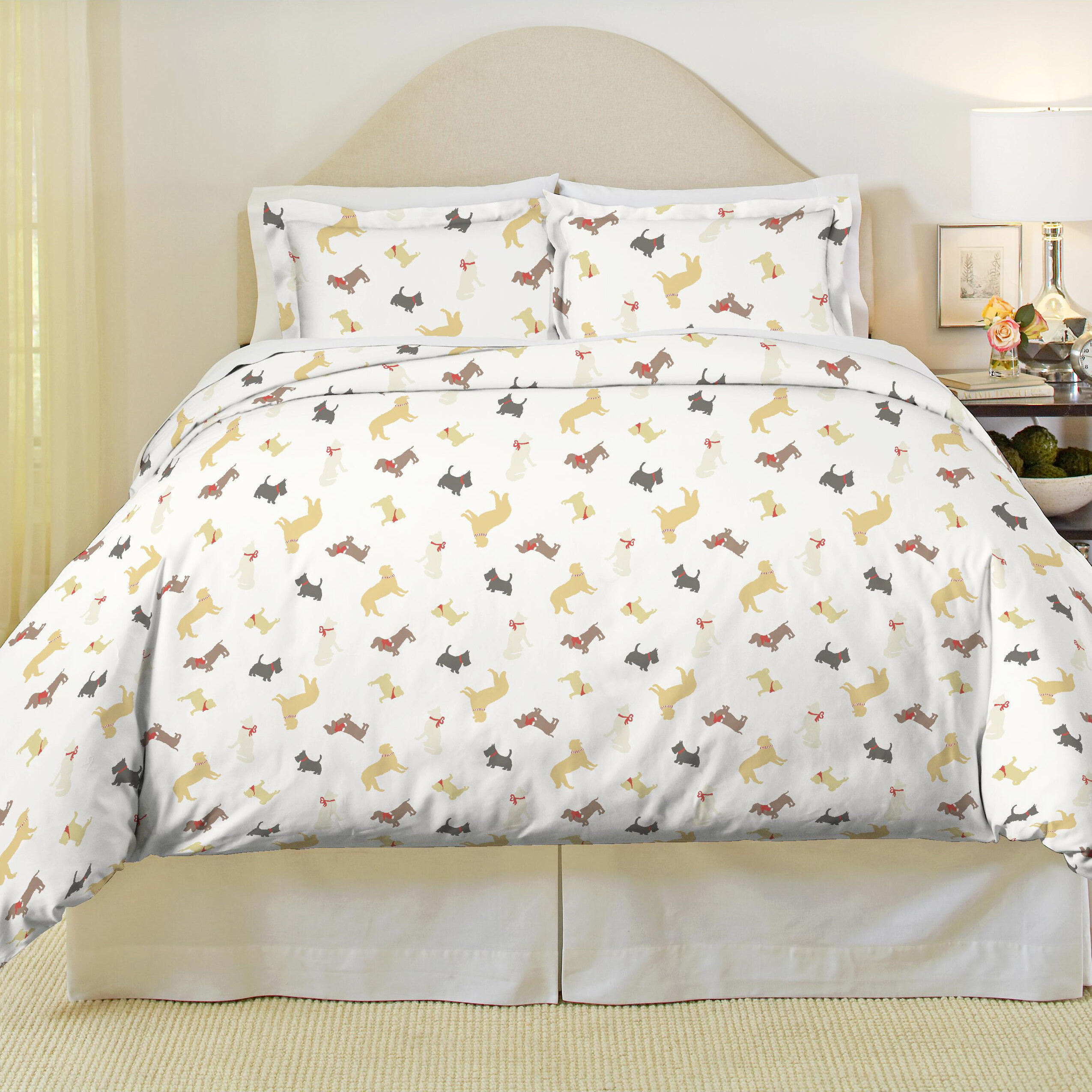 Alcott Hill Haas Dogs Duvet Cover Set Reviews Wayfair