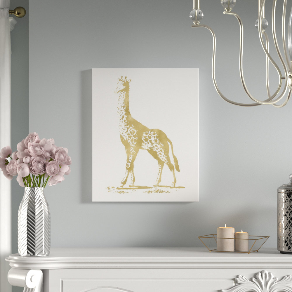 Mercer41 Giraffe Graphic Art On Wrapped Canvas Wayfair