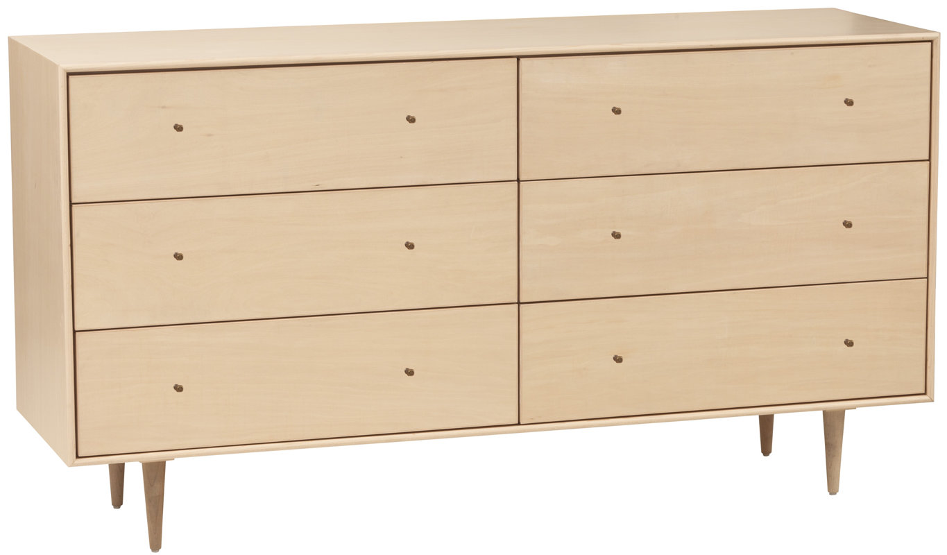 Urbangreen Midcentury Modern 6 Drawer Double Dresser Reviews Wayfair Midcentury Modern 6 Drawer Double Dresser