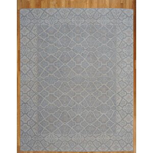 Hand-Knotted Gray/Blue Area Rug