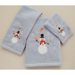 Gray & White Velour Snowman Towels~Select Bath or 2 Pc Hand Towel Set~Christmas 