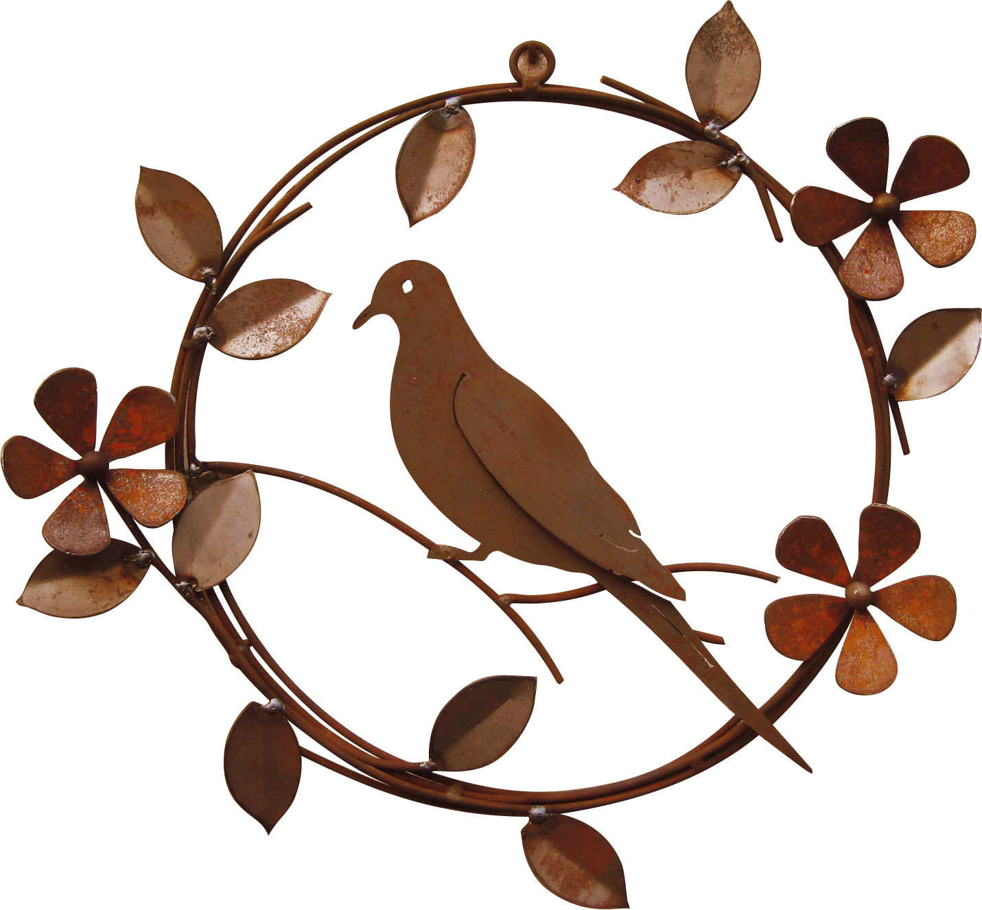 Gracie Oaks Alessandro Dove Wreath With Flowers Wall Décor Reviews Wayfair