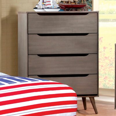 Eisen 4 Drawer Chest Mercury Row Color Gray