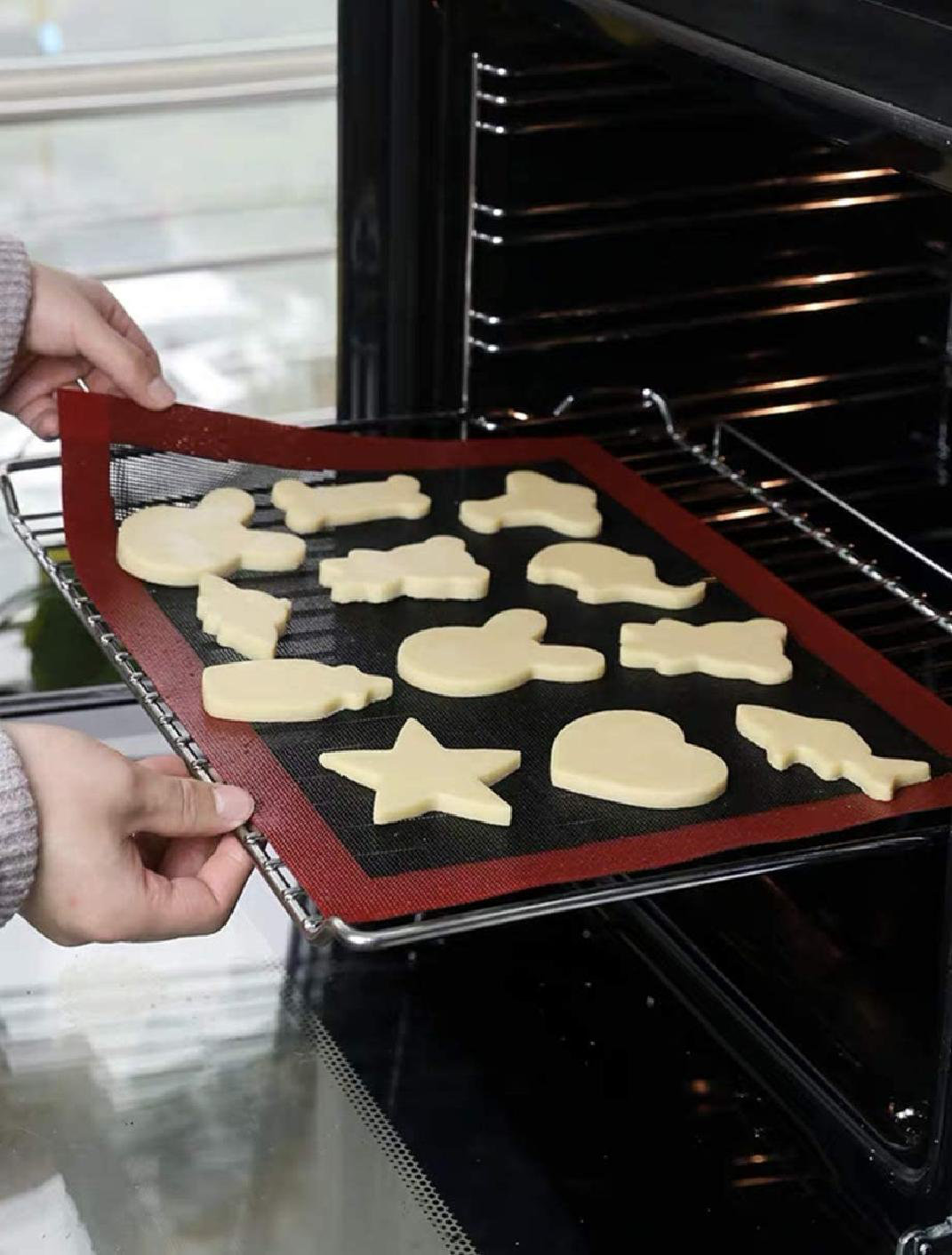 2 BBQ Grill Mat non-stick Oven Liners Teflon Cook Baking Reusable Sheet Pad RLTS 