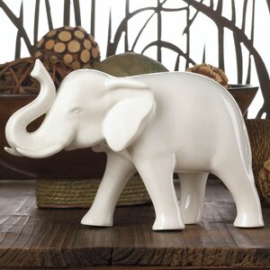Sleek Ceramic Elephant Figurine