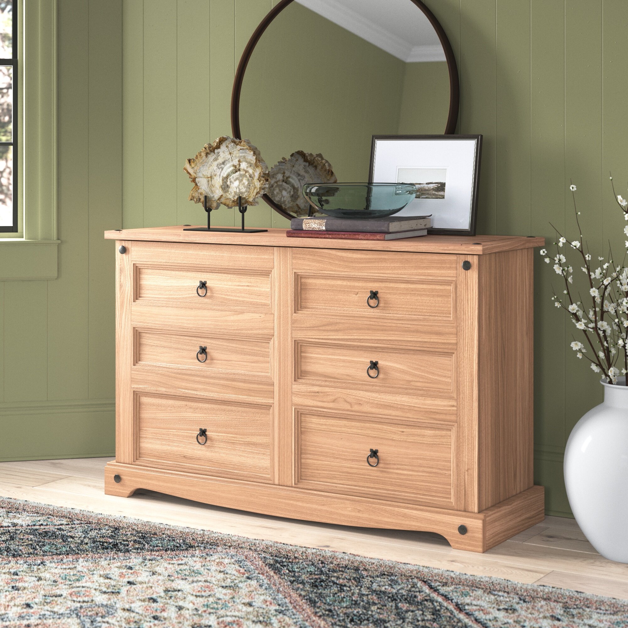 Gracie Oaks Caudill Wood 6 Drawer Double Dresser Reviews