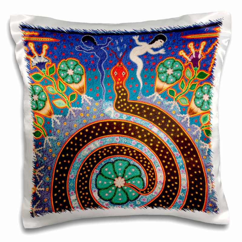 East Urban Home Folk Art Huichol Art Santa Fe New Mexico Pillow