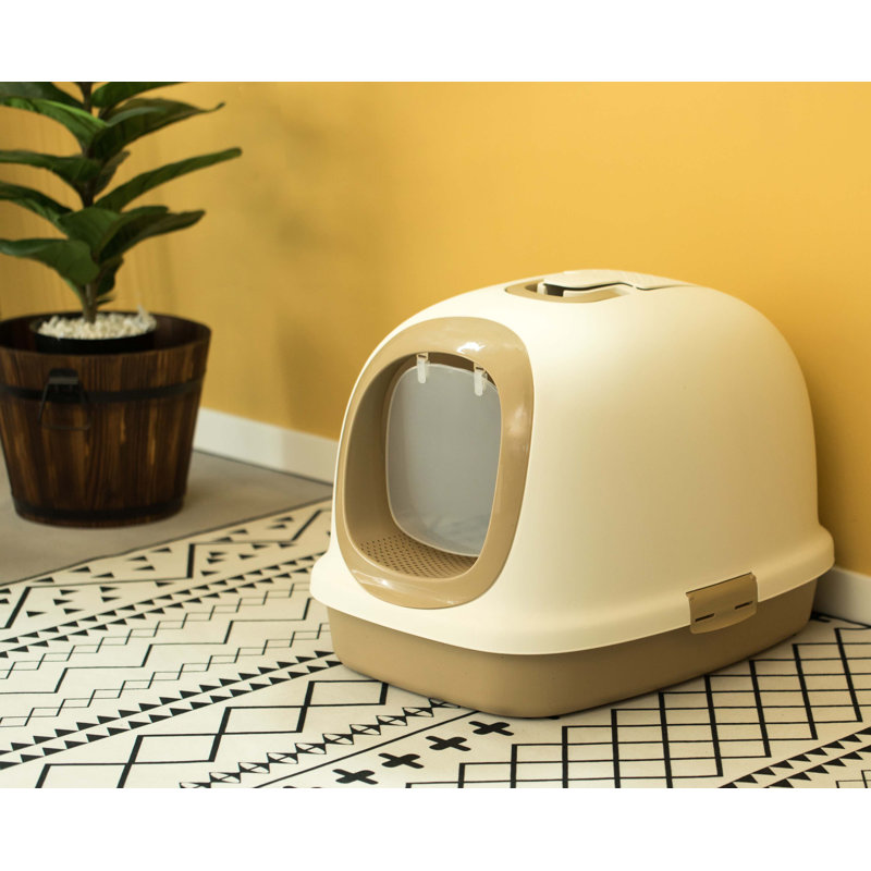 elijah covered hidden cat litter box with decorative planter