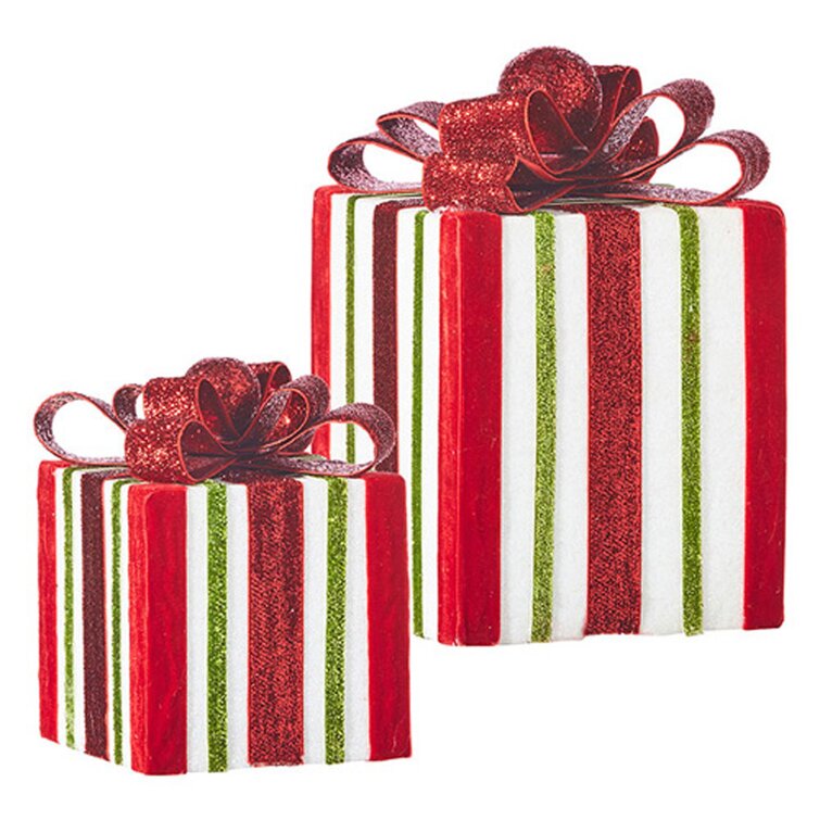 The Holiday Aisle® 2 Piece Striped Package Set | Wayfair