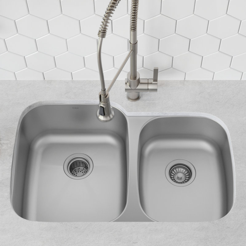 Kbu24 Kraus 32 L X 21 W Double Basin Undermount Kitchen Sink