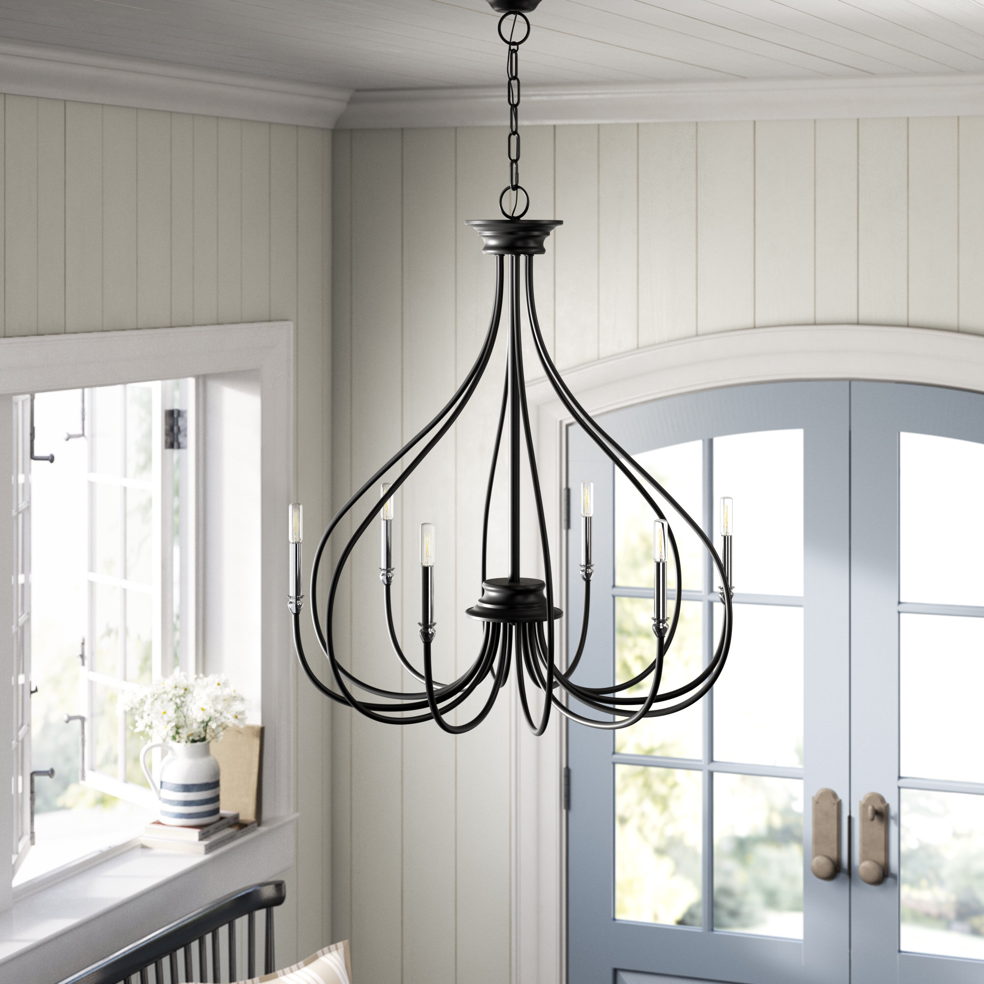 Abhinav 6 Light Candle Style Geometric Chandelier Reviews Birch Lane