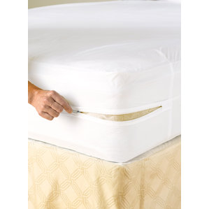 Vinyl Zippered Hypoallergenic Waterproof Mattress Protector by LCM Home Fashions
