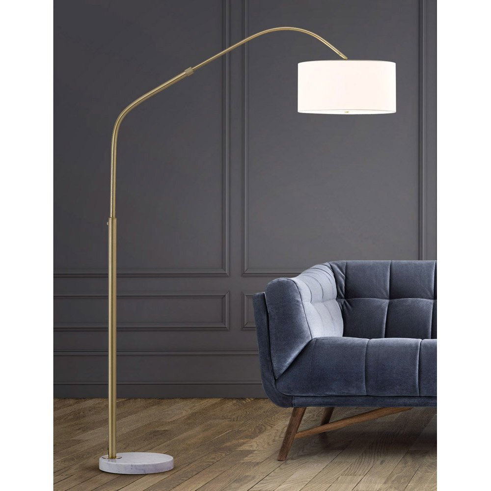 Winston Porter Germantown Aero Retractable 81 Arc Floor Lamp Arc Floor Lamp