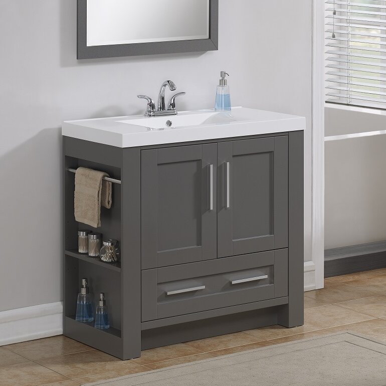 Ebern Designs Cedeno 35 Single Bathroom Vanity Set Reviews Wayfair