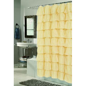 Atia Voile Ruffle Tier Shower Curtain