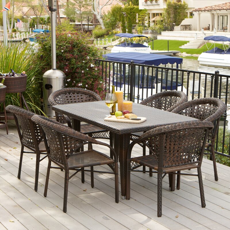 Rosecliff Heights Donelson 7 Piece Outdoor Dining Set