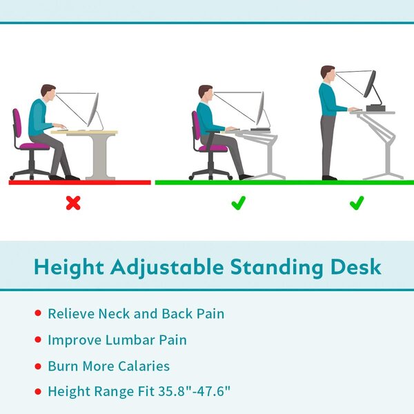 MELLCOM Adjustable Height Laptop Desk Stand Desk Steady Multifunctional Mobile Podium Portable Sit to Stand Lectern with Pneumatic Height Adjustments and Wheels Ergonomic Design Laptop Stand 