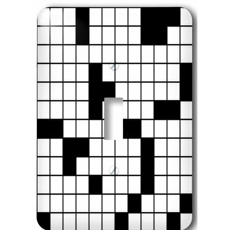 Crossword 1-Gang Toggle Light Switch Wall Plate