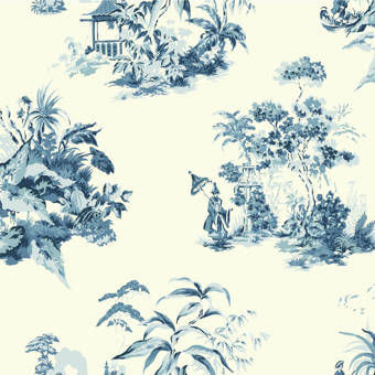 York Wallcoverings Ashford Toiles Oriental 27 X 27 Scenic Roll