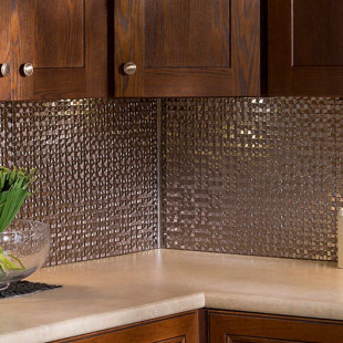 L And Stick Backsplash Tile You Ll Love Terrain 18 25 X 24 Pvc Backsplash Panel Kit In Brushed Nickel